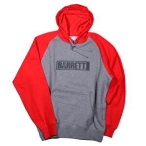 Barrett Hooded Sweatshirt Heather Gray True Red Mens XL